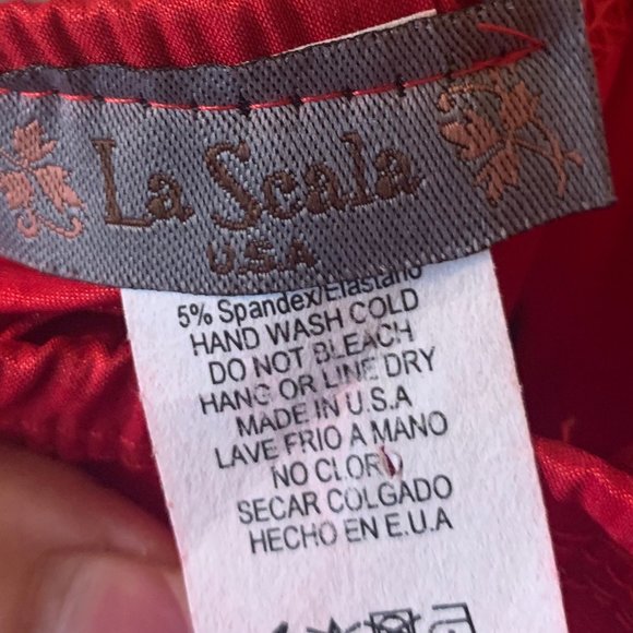 La Scala Short Red Formal Dress, L - Picture 3 of 4